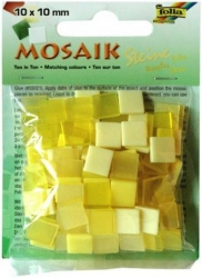 Mozaika pryskyřicová žlutý mix 10x10mm 