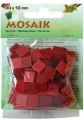 Mozaika pryskyřicová červený mix 10x10mm 