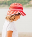 Baby Banz - klobouček s UV BABY Red Striped oboustranný 