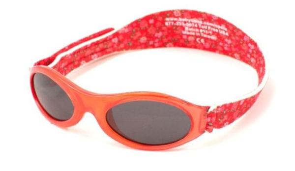 Baby Banz - dětské sluneční brýle KIDZ červené s květy 2-5 let