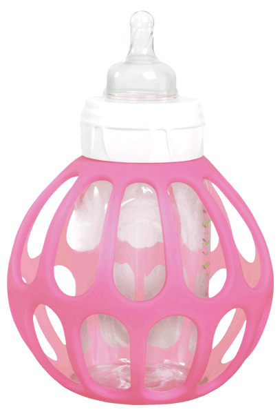 Baby Banz Ba držátko na kojenecké lahve růžové