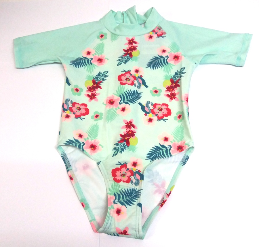 Baby Banz Plavky s UV dlouhé Mint Floral