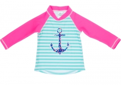 Baby Banz Tričko s UV dlouhý rukáv Anchor pink  