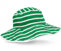 Baby Banz - klobouček s UV BABY Green Striped oboustranný 