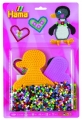 Korálkový set tučňák, srdce Midi 