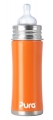 Pura kiki Kojenecká lahev nerezová 325 ml oranžová 