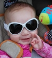 Baby Banz - dětské sluneční brýle BABY retro bílé 6 měsíců-2 roky 