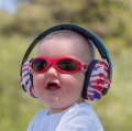 Baby Banz - COMBO set Dětská ochranná sluchátka + dětské sluneční brýle Baby 0-2 roky lime 