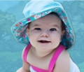 Baby Banz - klobouček s UV BABY Flowers/tyrkys oboustranný  