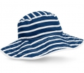 Baby Banz - klobouček s UV KIDZ Blue Striped oboustranný 