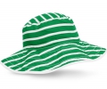 Baby Banz - klobouček s UV KIDZ Green Striped oboustranný 