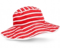 Baby Banz - klobouček s UV KIDZ Red Striped oboustranný 